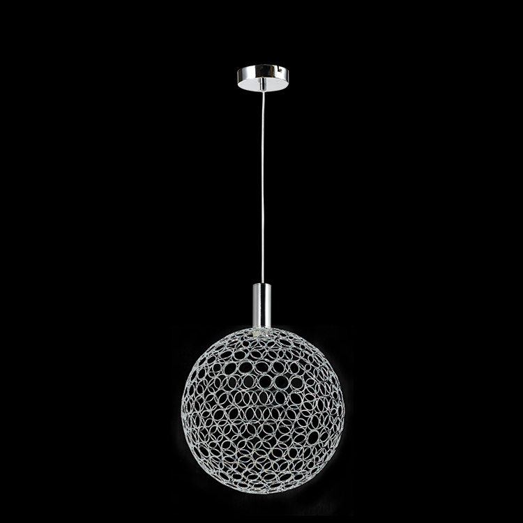 LED Large Round Metal Ring Pendant
