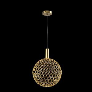 LED Large Round Metal Ring Pendant
