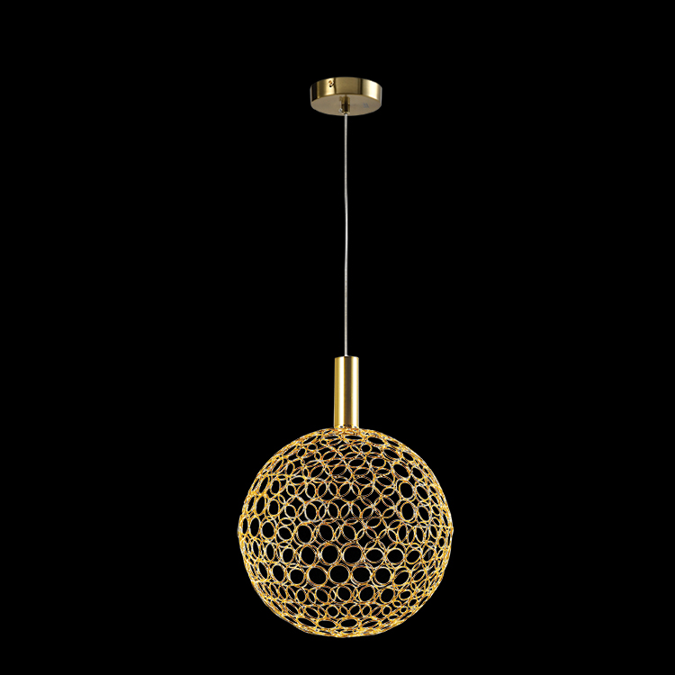 LED Large Round Metal Ring Pendant - Image 2