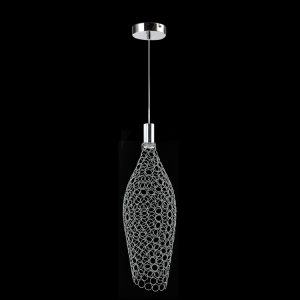 LED Large Long Metal Ring Pendant