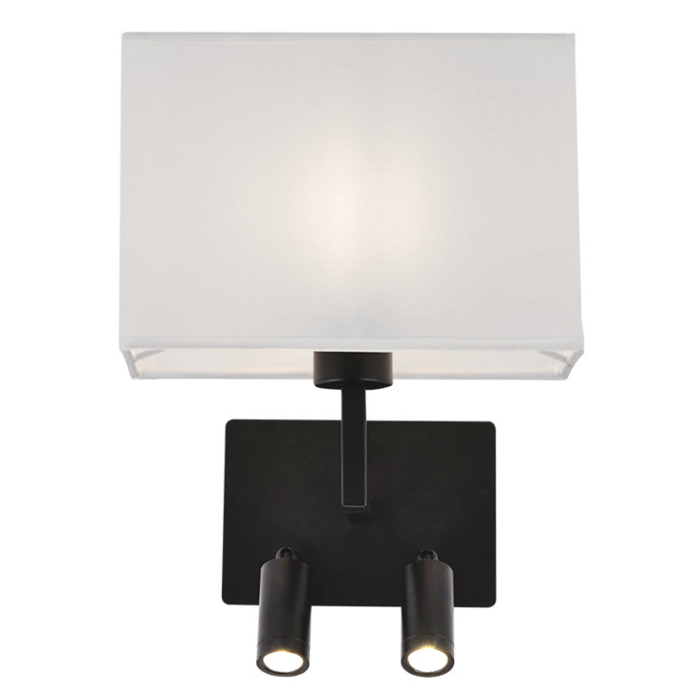 Wall Bracket with 2 Switches and White Shade - Image 2