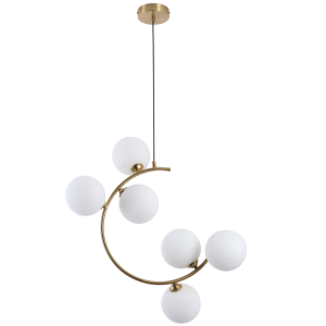 6X5W IRON & GLASS PENDANT